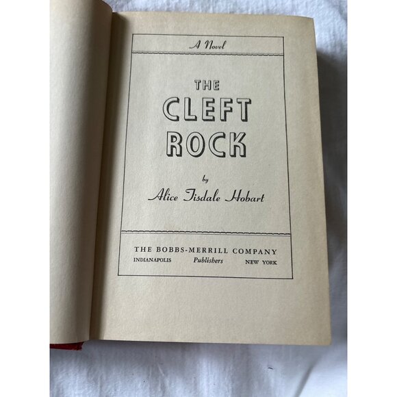 The Cleft Rock By Alice Tisdale Hobart 1948 Hardcover Novel Red Cover Vintage Bo - Picture 3 of 13